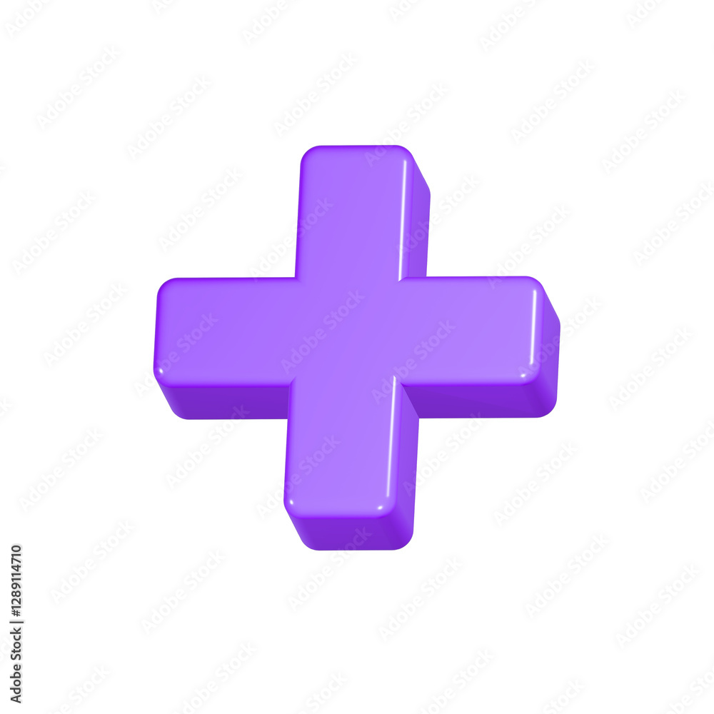 Obraz premium plus icon 3d blue color medical symbol