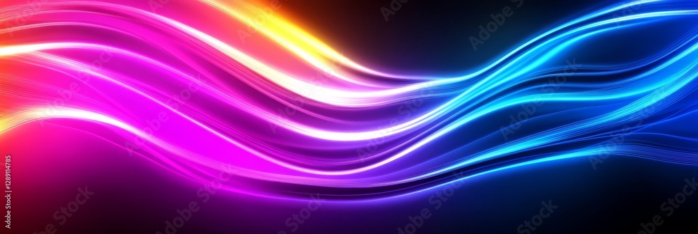 Vibrant Neon Wave Abstract - Abstract of flowing, colorful neon waves. Perfect for backgrounds or designs needing a dynamic, energetic feel Vibrant Neon Wave Abstract - Abstract of flowing, colorful neon waves. Perfect for backgrounds or designs needing a dynamic, energetic feel