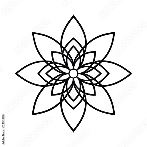 Flower Mandala Coloring Book Creative luxury of mandala illustration
