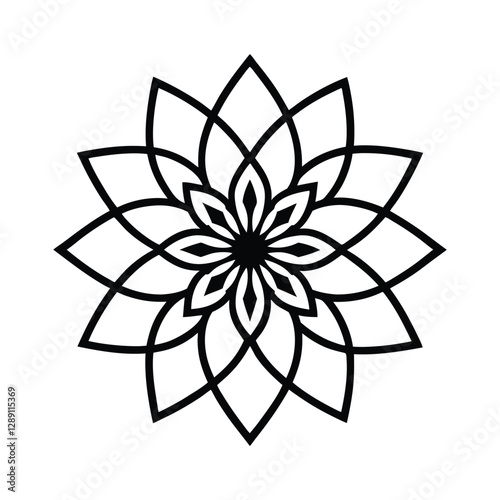 Luxury ornamental mandala design background on a white background