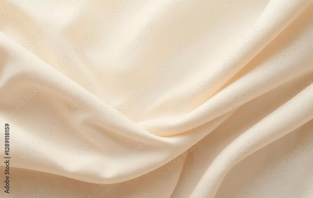 Naklejka premium A close-up of a fabric in a soft beige color with a subtle abstract pattern