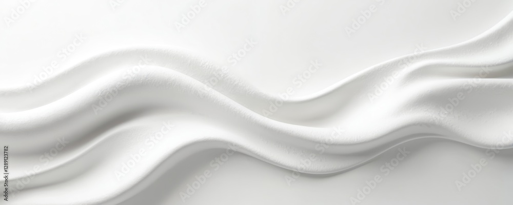 White abstract background design for poster or web template. Seamless subtle glossy soft wavy embossed texture isolated on white color. Fabric with bendings like silk sheet or satin. White abstract background design for poster or web template. Seamless subtle glossy soft wavy embossed texture isolated on white color. Fabric with bendings like silk sheet or satin.