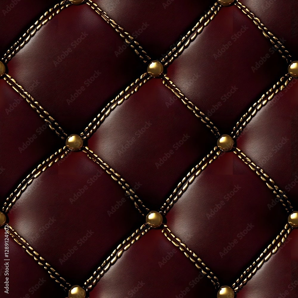 Naklejka premium Elegant Quilted Red and Gold Backdrop for Luxury Branding and Design