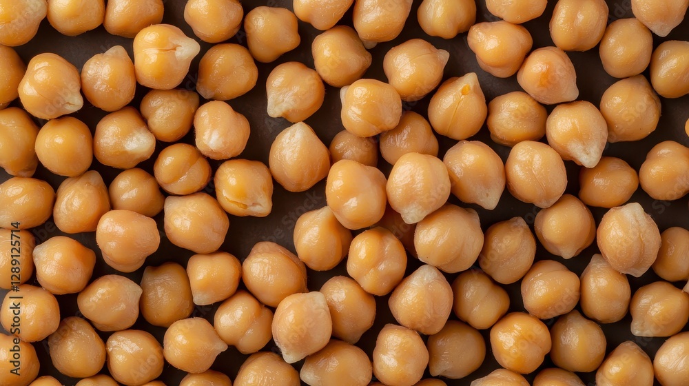 A close-up view of numerous raw chickpeas, showcasing their round shape and beige color against a dark background. A close-up view of numerous raw chickpeas, showcasing their round shape and beige color against a dark background.