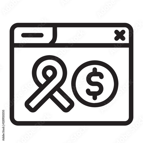 online donation line icon