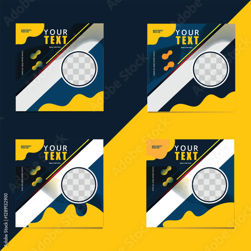 Sports style modern poster design with image space