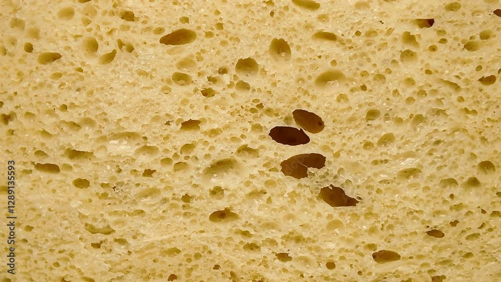 flour ciabatta bread, highlighting its airy interior, embodying healthy eating and dietary concept, motion flour ciabatta bread, highlighting its airy interior, embodying healthy eating and dietary concept, motion