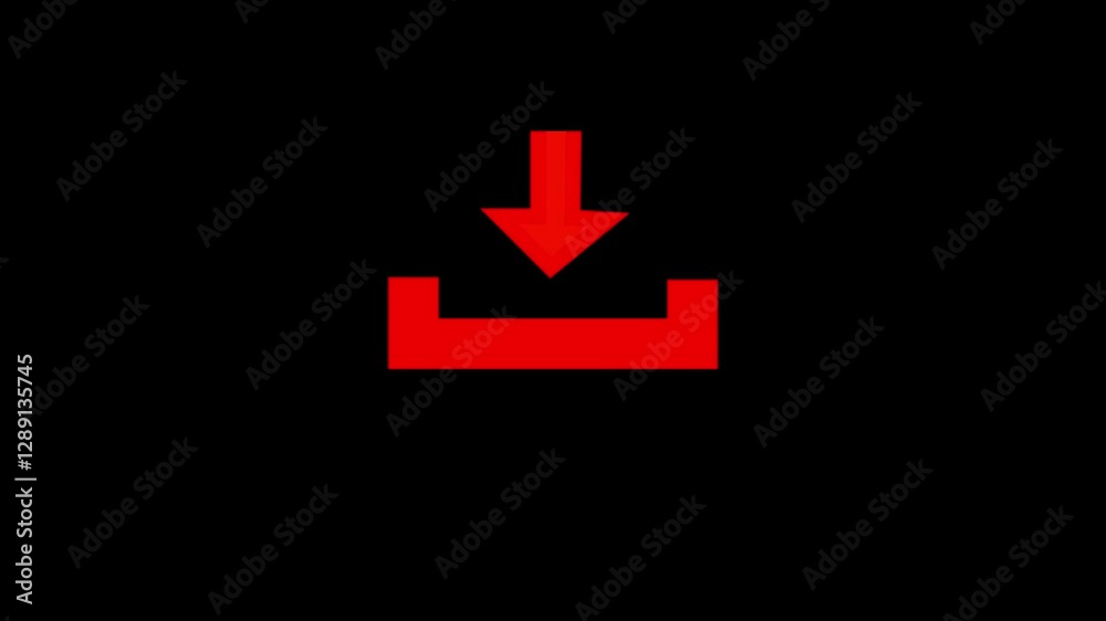 Download icon red color animation. Download icon red color animation.