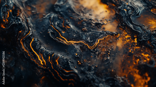 Macro shot of a corroded metal surface with intricate rust textures