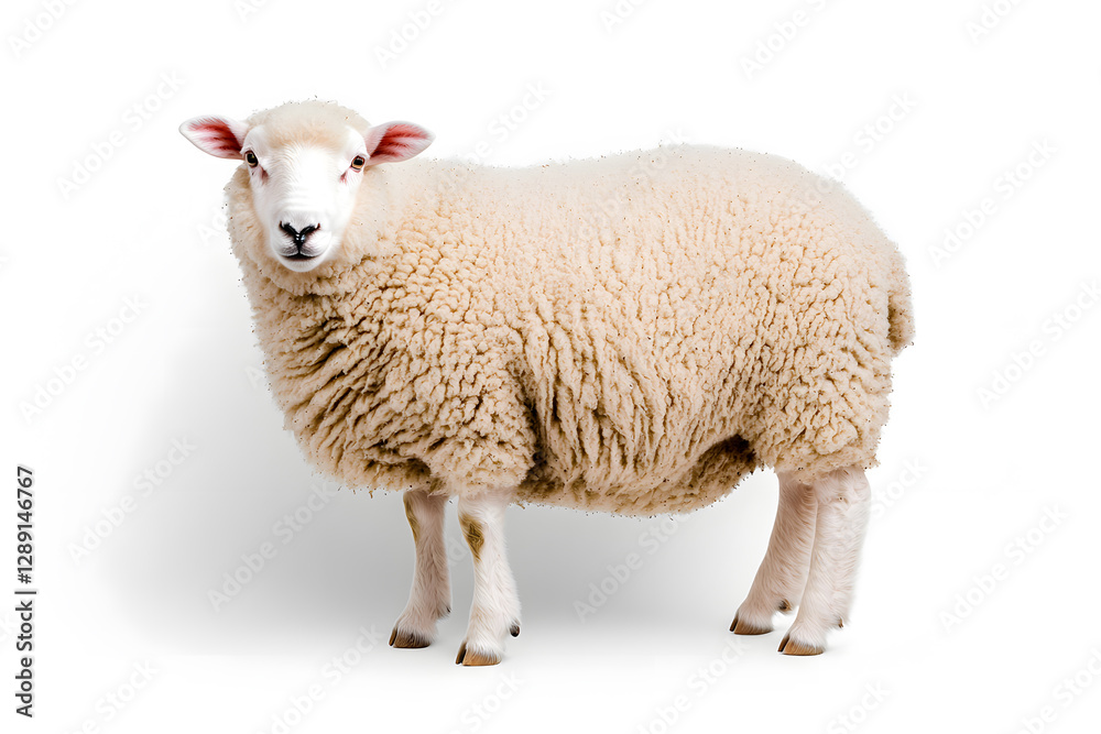 Fototapeta premium Sheep isolated on white background