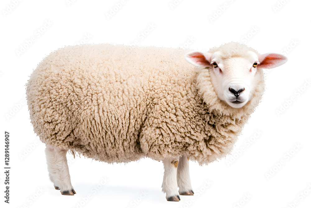 Obraz premium Sheep isolated on white background