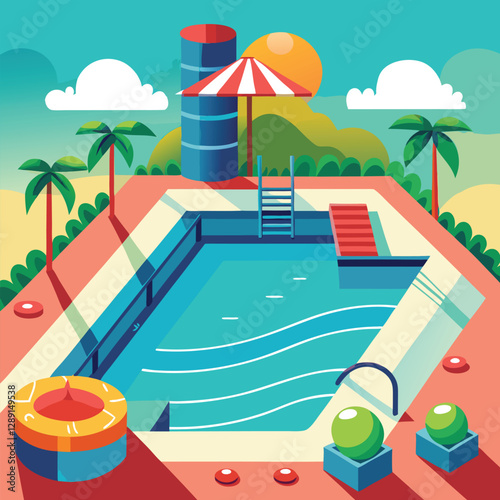 swimming pool vector