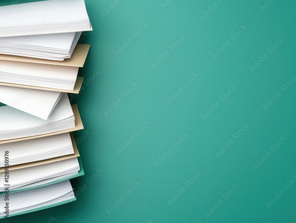 Fototapeta premium Futuristic paperless bureaucracy concept with sleek AIdriven documentation