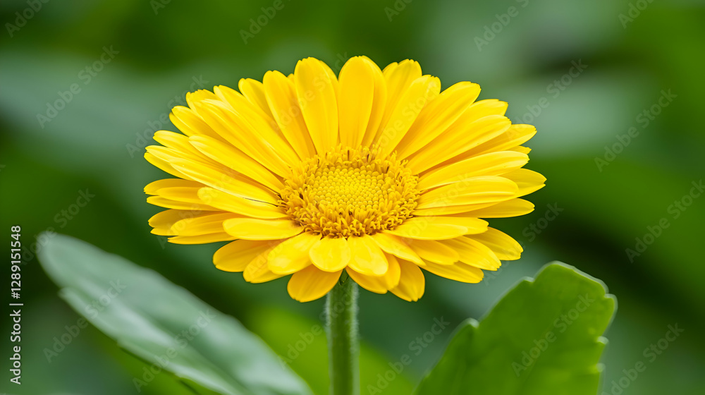 Bright Yellow Daisy Flower Close Up Bright Yellow Daisy Flower Close Up