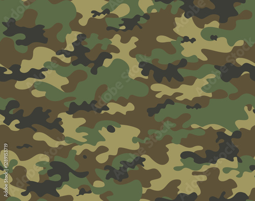 
classic camouflage army seamless pattern, modern military print background, hunting design
