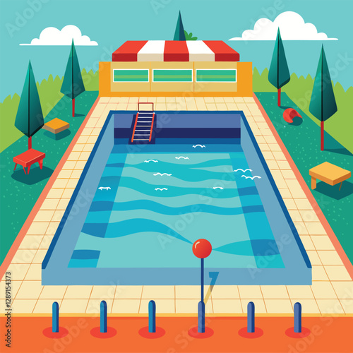 swimming pool vector