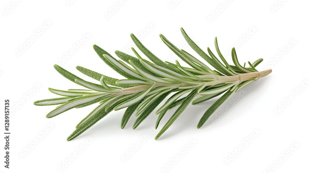 Fresh Rosemary Herb Sprig Isolated on White Background for Culinary and Cooking Use Fresh Rosemary Herb Sprig Isolated on White Background for Culinary and Cooking Use