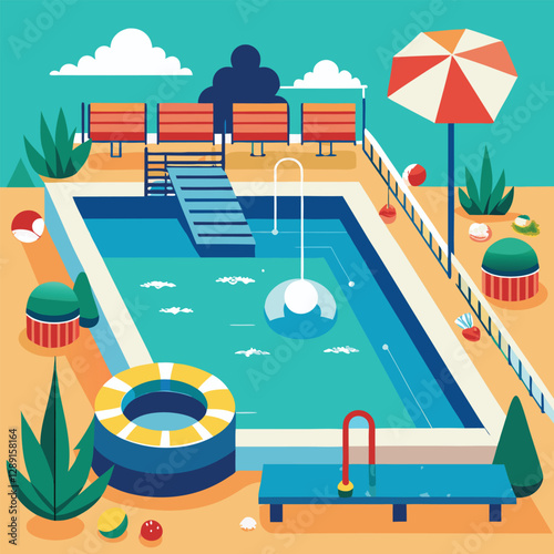 swimming pool vector