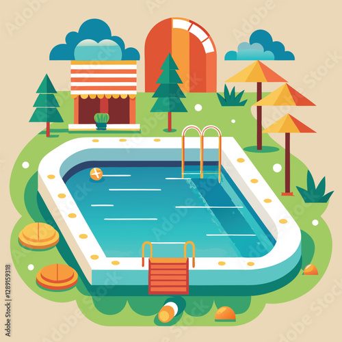 swimming pool vector