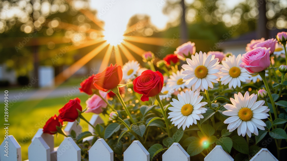 custom made wallpaper toronto digitalVibrant flowers blooming in sunlight, beauty of nature