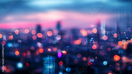 Blurred images glass wall with city town background.modern abstract window Blurred images glass wall with city town background.modern abstract window for banner design office interior