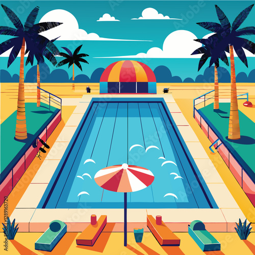 swimming pool vector