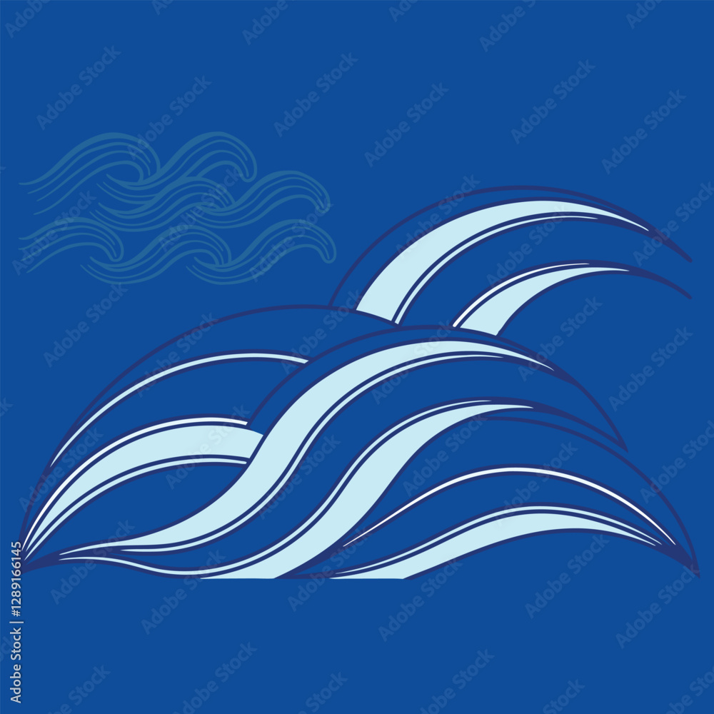 Obraz premium Modern Abstract Wave Vector Background – Perfect for Brochures & Designs