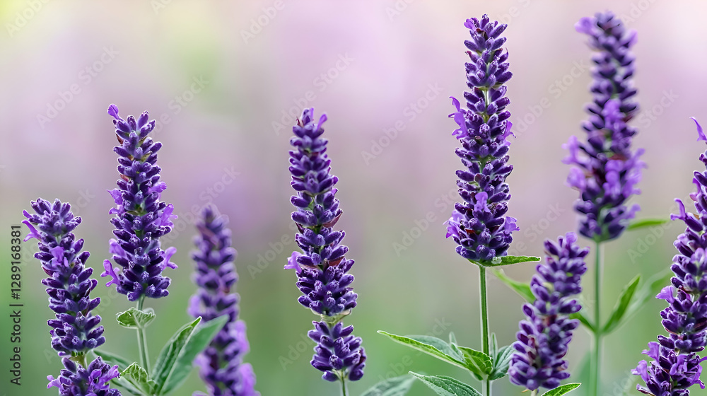 Naklejka premium Purple Lavender Flowers in Soft Focus