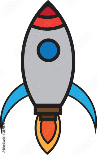 space rocket vector illustration