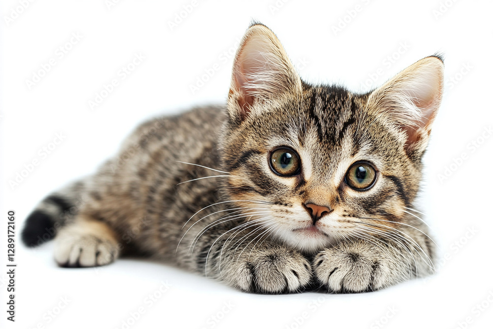 Fototapeta premium british cat isolated on white