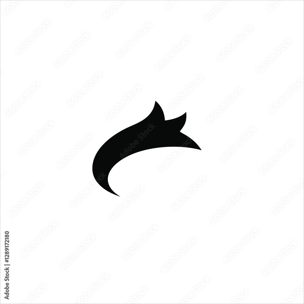 Obraz premium A sleek and modern black crown logo with a minimalist design.