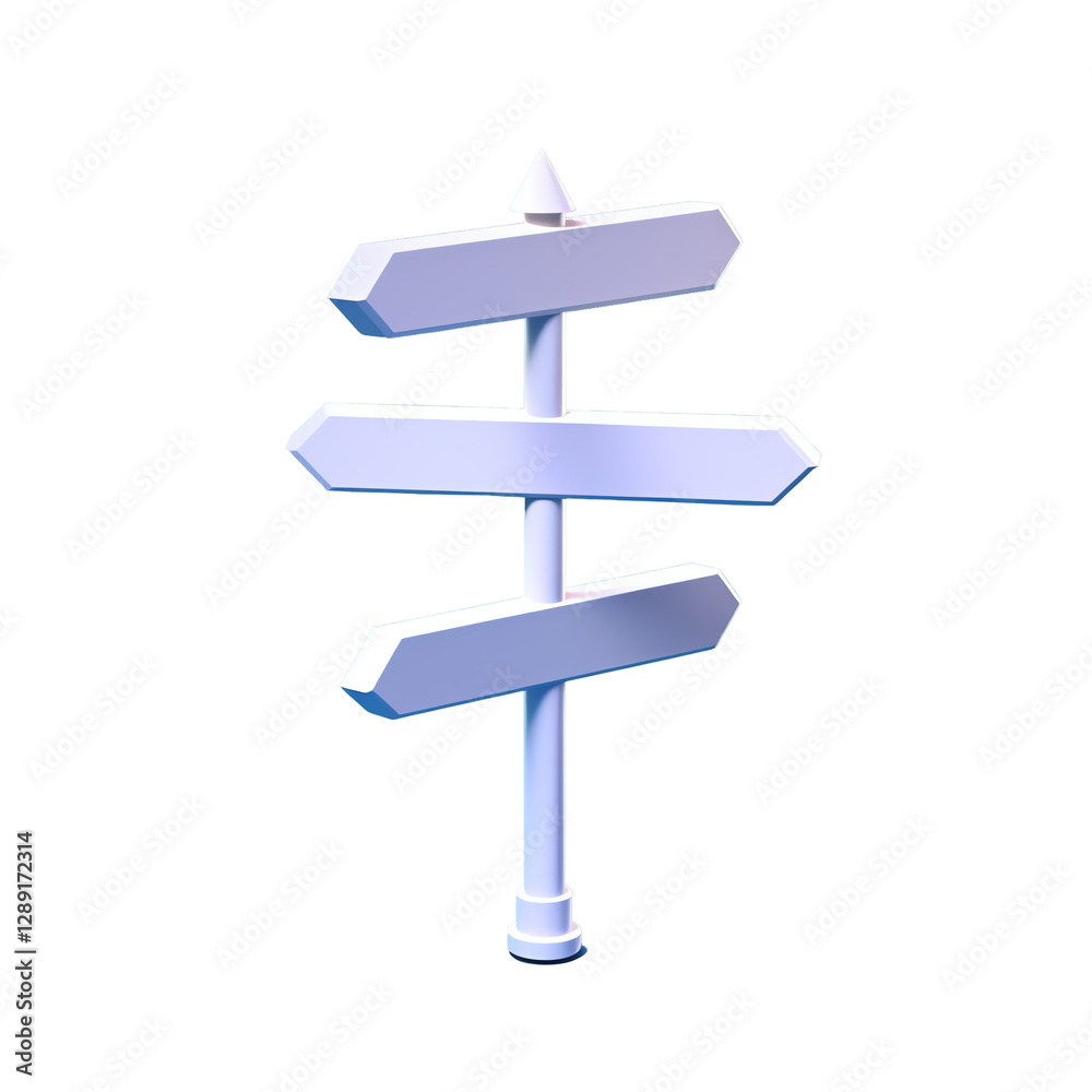 Isolated Direction Sign Post Isolated Direction Sign Post
