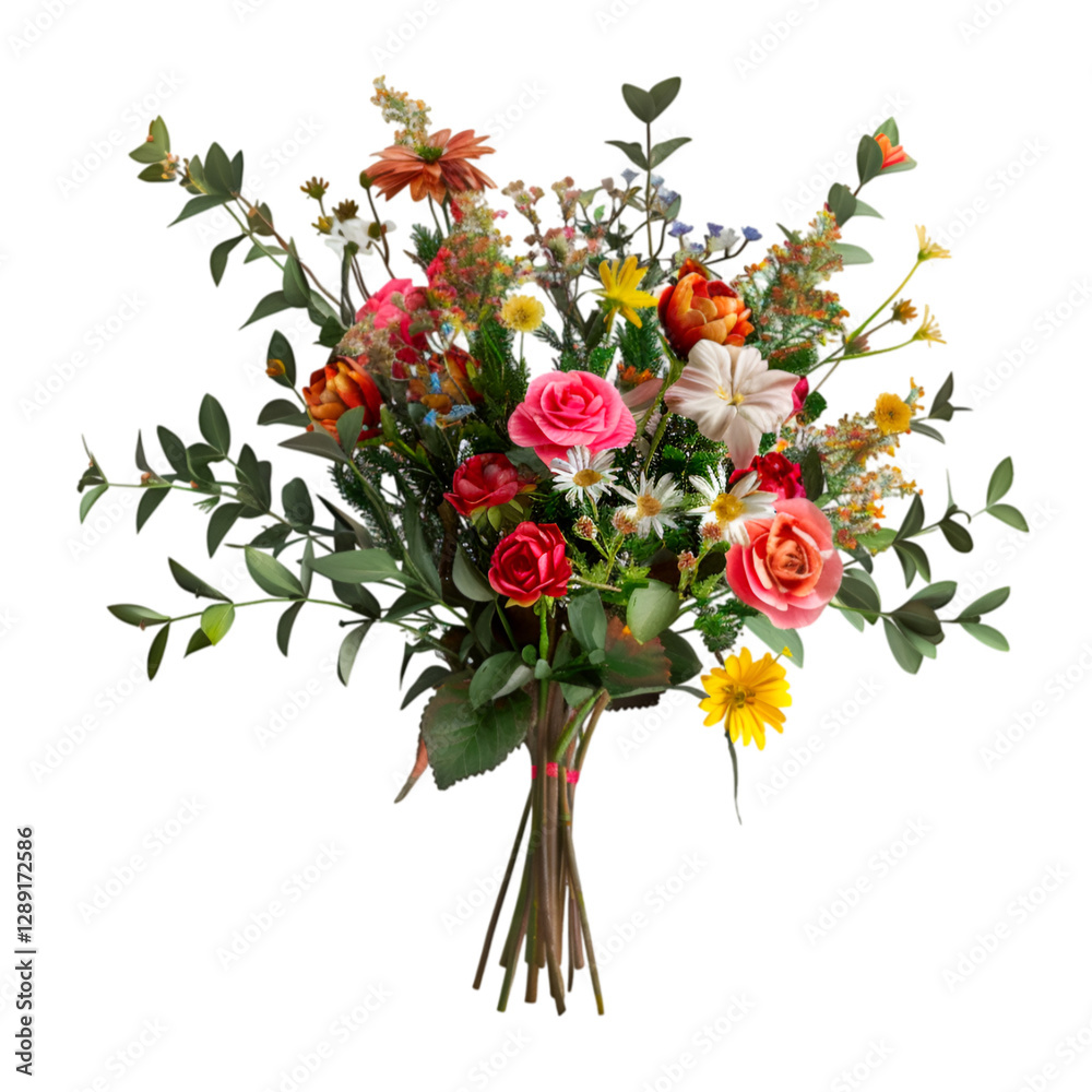 custom made wallpaper toronto digitalVibrant Spring Flower Bouquet Colorful Roses and Daisies,