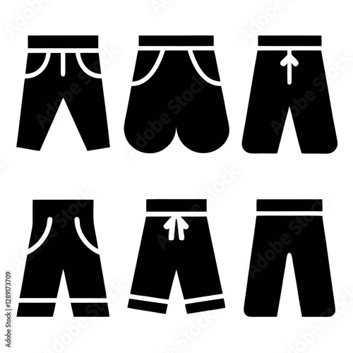 Vector Illustration of Various Shorts Styles