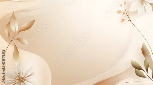 Elegant floral background with soft pastel colors and copy space for design concepts