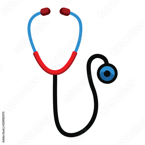 Stethoscope Vector Illustration - Cartoon, Clipart & Line Art Design.eps