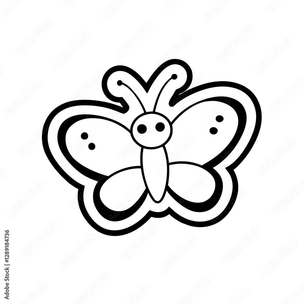 vector illustration of a cartoon Butterfly vector illustration of a cartoon Butterfly