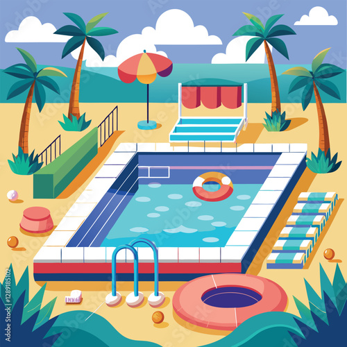 swimming pool vector