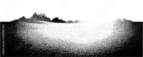 Grainy stipple vignette overlay, vector stipple texture, transparent background, halftone gradient, dust effect, abstract noise, vintage grunge, retro shading