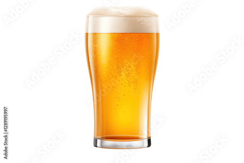 Isolated Glass of Beer