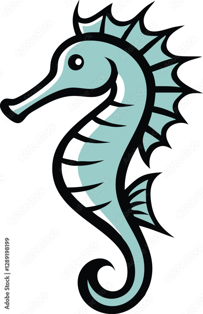 Fototapeta premium Seahorse icon logo mascot