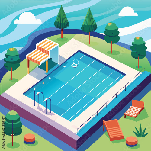 swimming pool vector