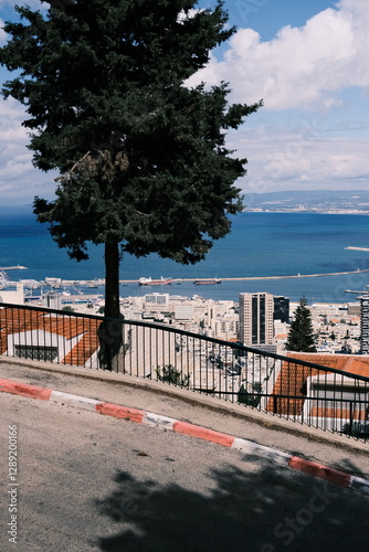 Overlooking Haifa port 