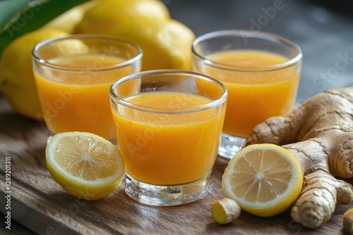 Fresh Ginger Citrus Shot: A Health Boosting Remedy for Immunity with Lemon and Turmeric