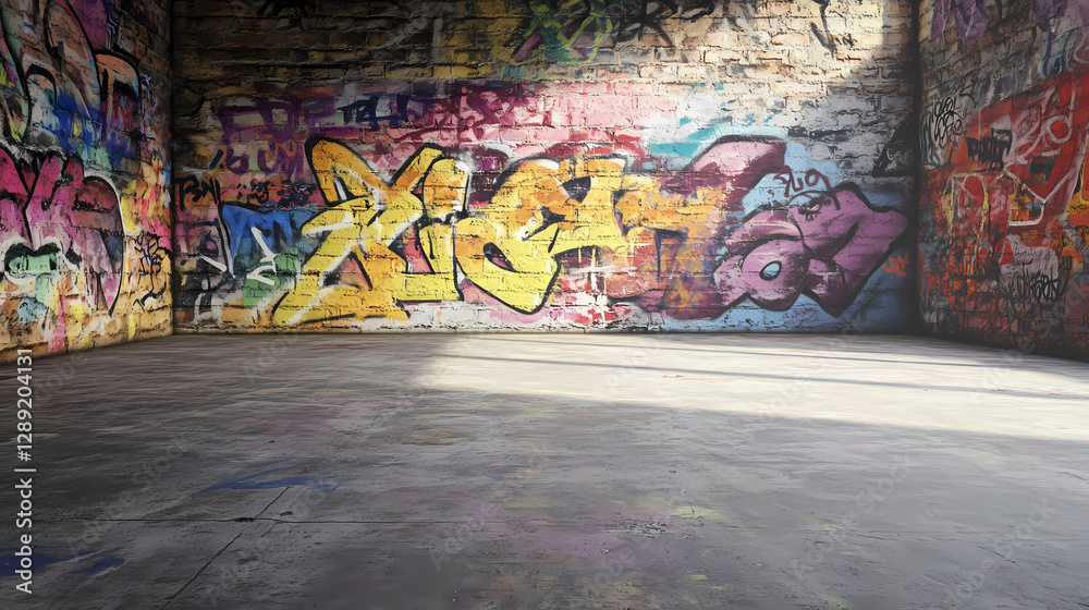 Naklejka premium graffiti wall colors