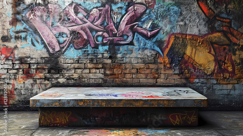 gritty urban scene textured concrete wall