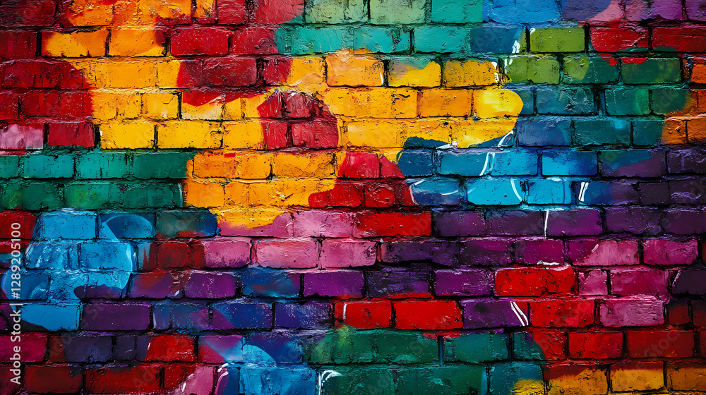 Abstract colorful graffiti art on brick wall. Vibrant Street Graffiti Wall. Illustration Abstract colorful graffiti art on brick wall. Vibrant Street Graffiti Wall. Illustration