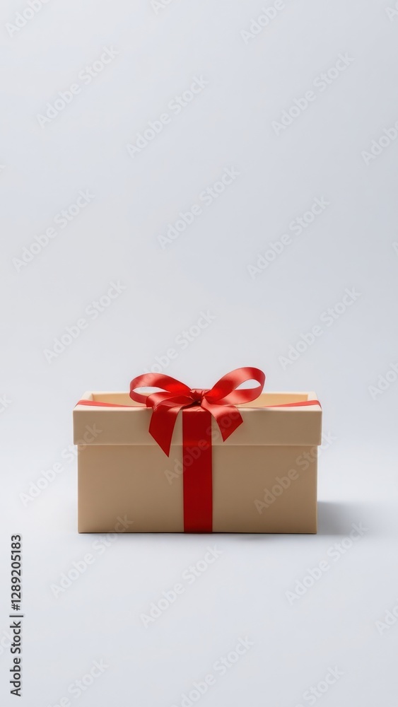 Fototapeta premium Open Gift Box With Red Ribbon