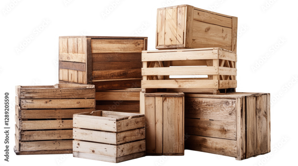 Stacked Wooden Crates Stacked Wooden Crates