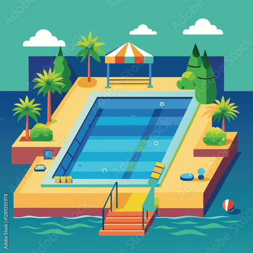 swimming pool vector